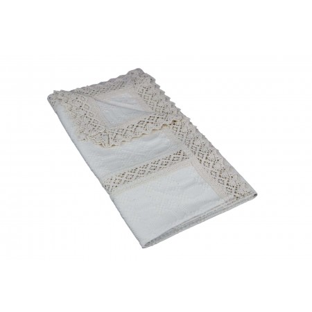 Față de masă crem dreptunghiulară 220 x 160 cm Față de masă crem dreptunghiulară 220 x 160 cm