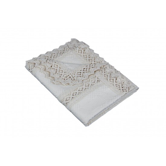 Față de masă crem dreptunghiulară 90 x 45 cm Față de masă crem dreptunghiulară 90 x 45 cm