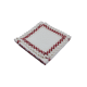 Față de masă crem cu inserție roșie și dantelă crem cu roșu 100 x 100 cm Față de masă crem cu inserție roșie și dantelă crem cu roșu 100 x 100 cm