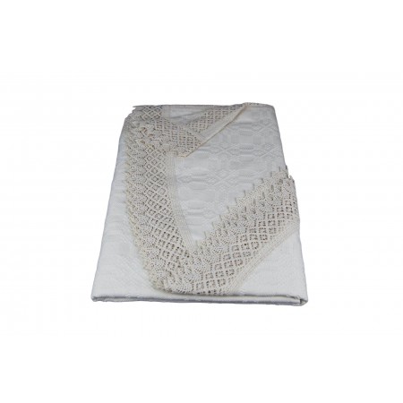 Față de masă crem rotundă 175 x 175 cm