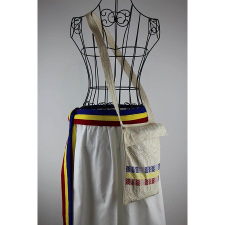 Traistă de bumbac cu tricolor 28 x20 cm