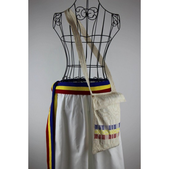 Traistă de bumbac cu tricolor 28 x20 cm Traistă de bumbac cu tricolor 28 x20 cm