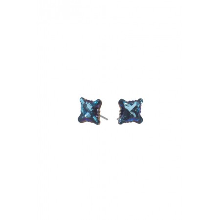 Cercei Fancy Stones Aquamarine Metalic Blue Zf 14x 12 Mm