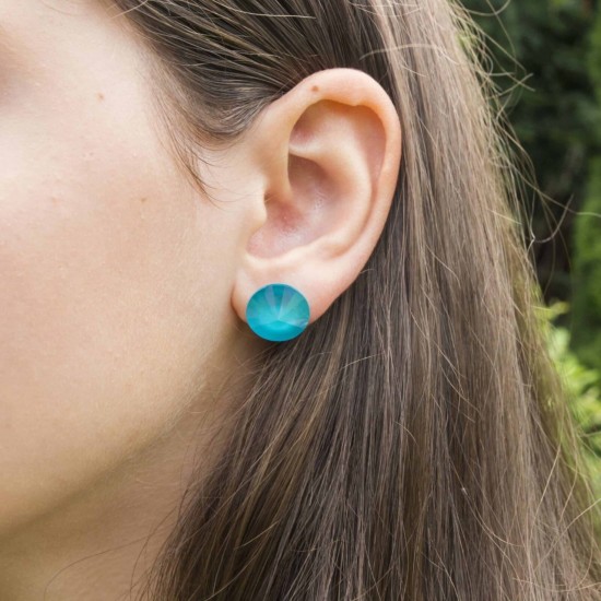 Cercei Round Stones 14mm, Miidefloriart , Model 40 Cercei Round Stones 14mm, Miidefloriart , Model 40