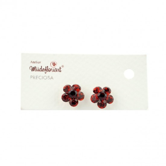 Cercei Round Stones Chaton Flower Ss24, Model 344