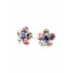 Cercei Round Stones Chaton Flower Ss24, Model 350