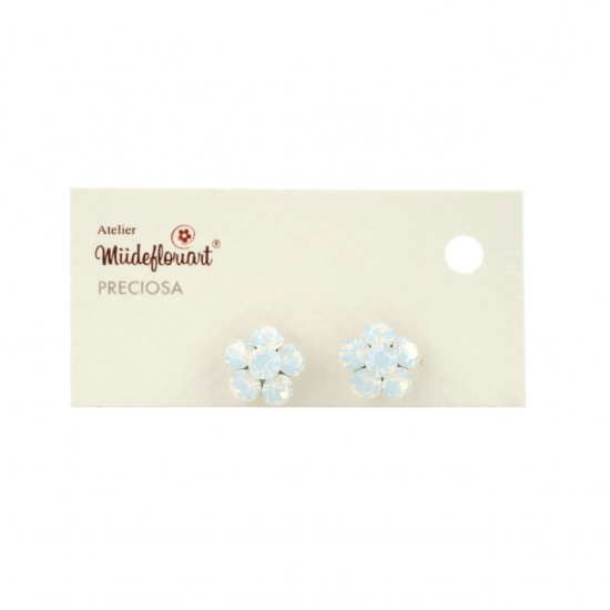 Cercei Round Stones Chaton Flower Ss24, Model 354