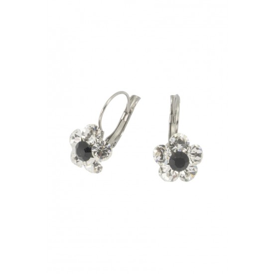 Cercei Round Stones Chaton Flower Ss24, Model 363