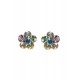 Cercei Round Stones Chaton Flower Ss24, Model 392