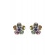 Cercei Round Stones Chaton Flower Ss24, Model 397