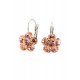 Cercei Round Stones Chaton Flower Ss29, Model 334