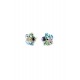 Cercei Round Stones Chaton Flower Ss29, Model 356