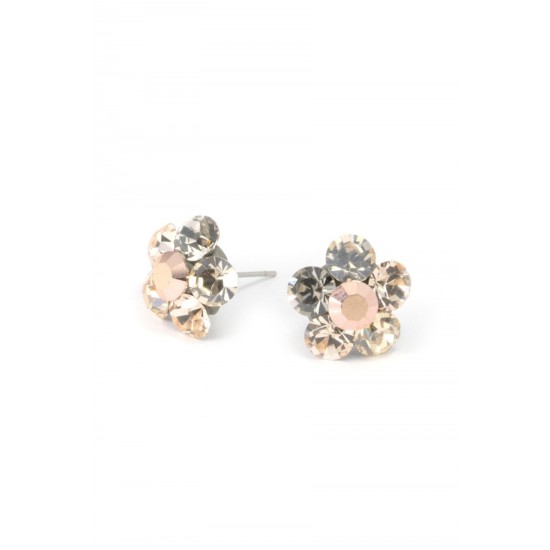 Cercei Round Stones Chaton Flower Ss29, Model 360