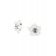 Cercei Round Stones Chaton Flower Ss29, Model 362