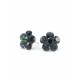 Cercei Round Stones Chaton Flower Ss29, Model 382