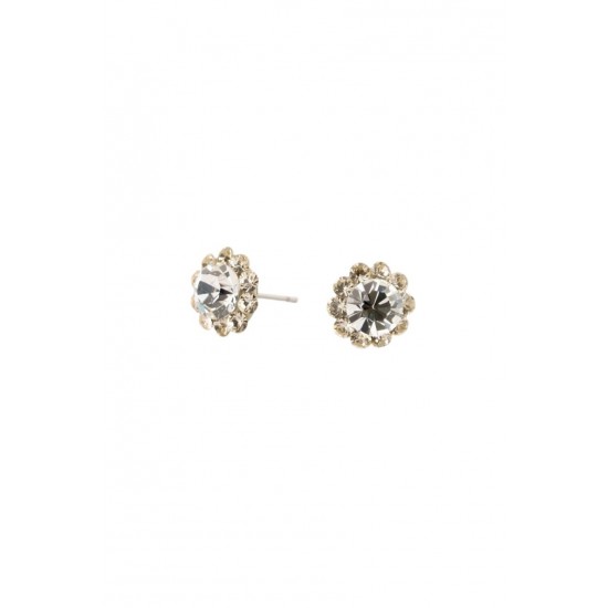 Cercei Round Stones Chaton Ss34/pp21, Model 204