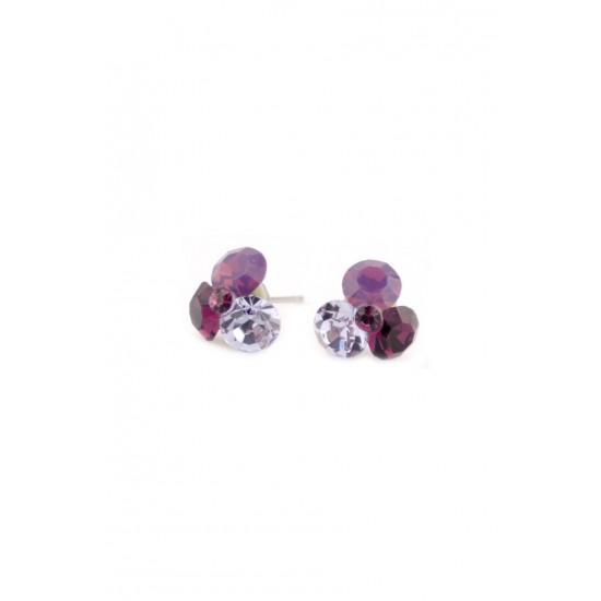 Cercei Round Stones Chaton Tripple Ss29, Model 229