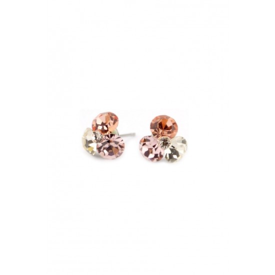 Cercei Round Stones Chaton Tripple Ss29, Model 236