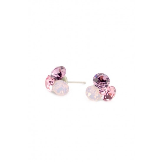 Cercei Round Stones Chaton Tripple Ss29, Model 237