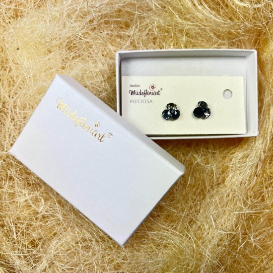 Cercei Round Stones Chaton Tripple Ss29, Model 238