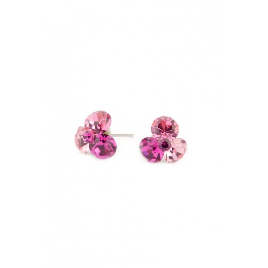 Cercei Round Stones Chaton Tripple Ss29, Model 241