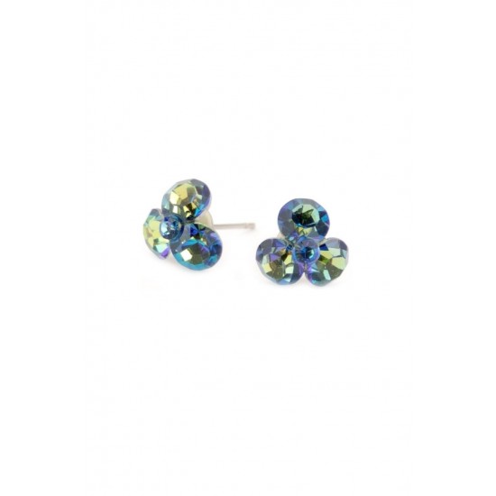 Cercei Round Stones Chaton Tripple Ss29, Model 243