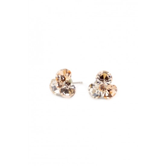 Cercei Round Stones Chaton Tripple Ss29, Model 250
