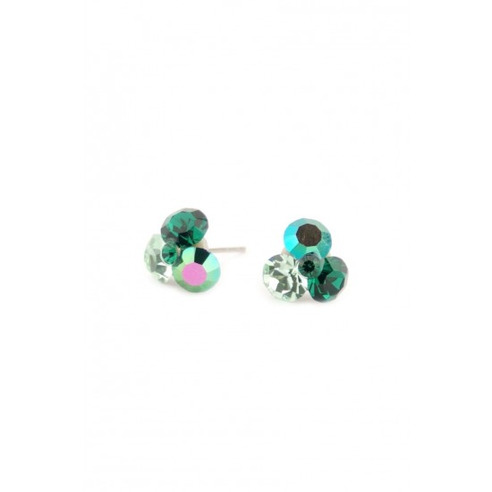Cercei Round Stones Chaton Tripple Ss29, Model 258