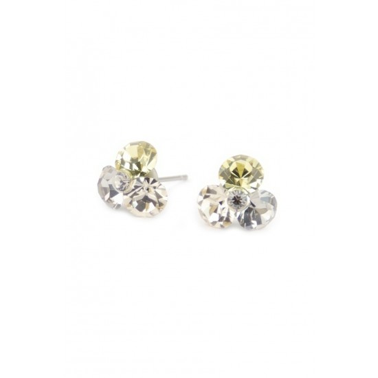 Cercei Round Stones Chaton Tripple Ss29, Model 262