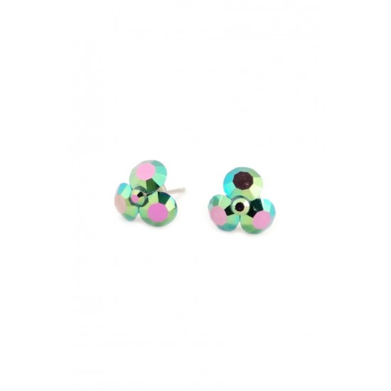 Cercei Round Stones Chaton Tripple Ss29, Model 263