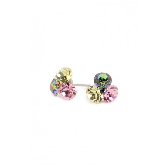 Cercei Round Stones Chaton Tripple Ss29, Model 268
