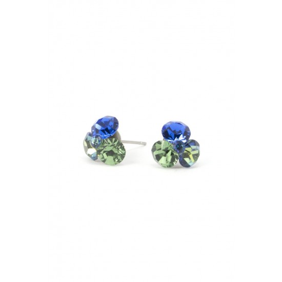 Cercei Round Stones Chaton Tripple Ss29, Model 378