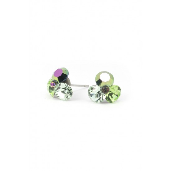 Cercei Round Stones Chaton Tripple Ss29, Model 381