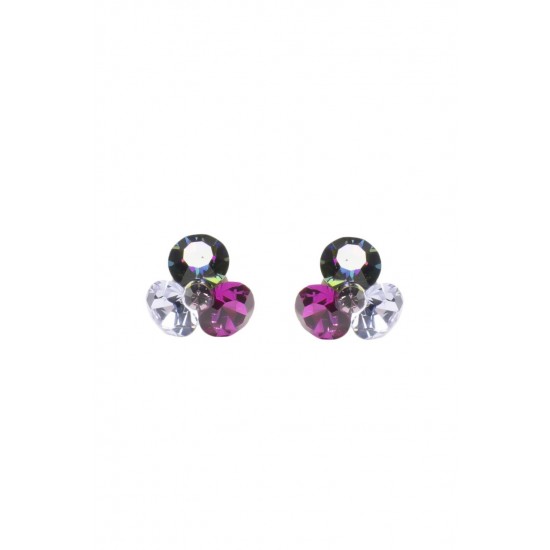Cercei Round Stones Chaton Tripple Ss29, Model 391