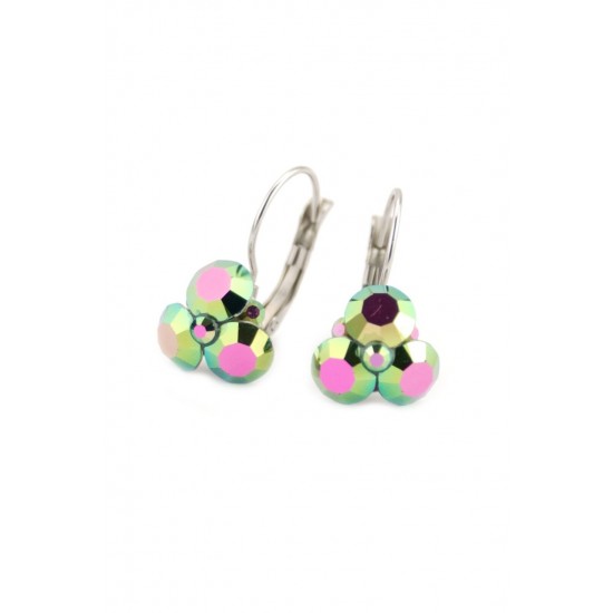 Cercei Round Stones Chaton Tripple Ss34, Model 220