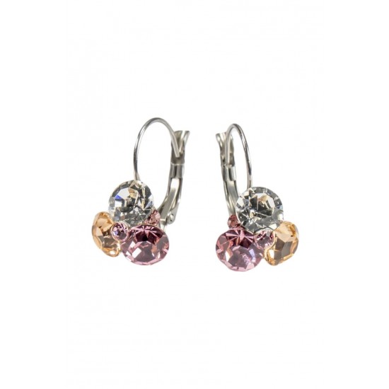 Cercei Round Stones Chaton Tripple Ss34, Model 384