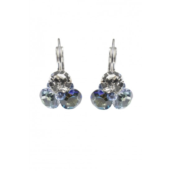 Cercei Round Stones Chaton Tripple Ss34, Model 389