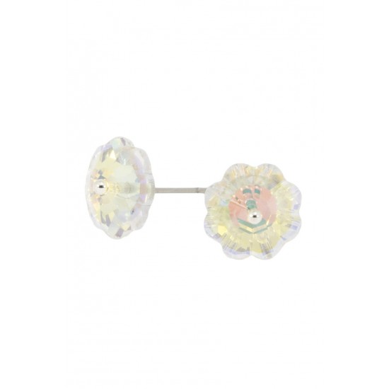 Cercei Round Stones Loch Flower 12mm, Model 365