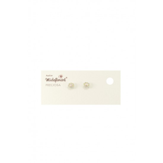 Cercei Round Stones Loch Flower 8mm, Model 367