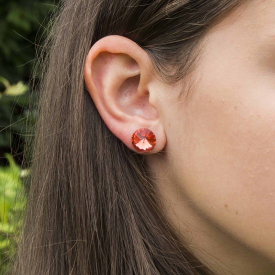 Cercei Round Stones Rivoli 10mm, Model 07 Cercei Round Stones Rivoli 10mm, Model 07