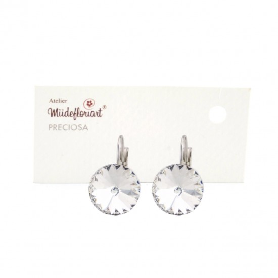 Cercei Round Stones Rivoli 14 Mm, Model 222 Cercei Round Stones Rivoli 14 Mm, Model 222