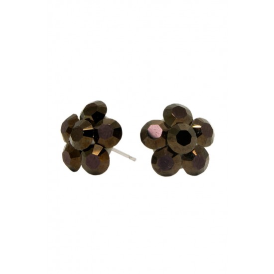 Cercei Round Stones Ss24, Miidefloriart, Model 102 Cercei Round Stones Ss24, Miidefloriart, Model 102