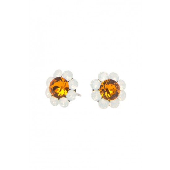 Cercei Round Stones Ss24,pp21, Miidefloriart, Model 126 Cercei Round Stones Ss24,pp21, Miidefloriart, Model 126