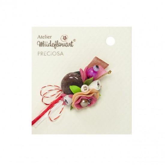 Martisor Tip Brosa Cu Piatra Semipretioasa, Mbp0003