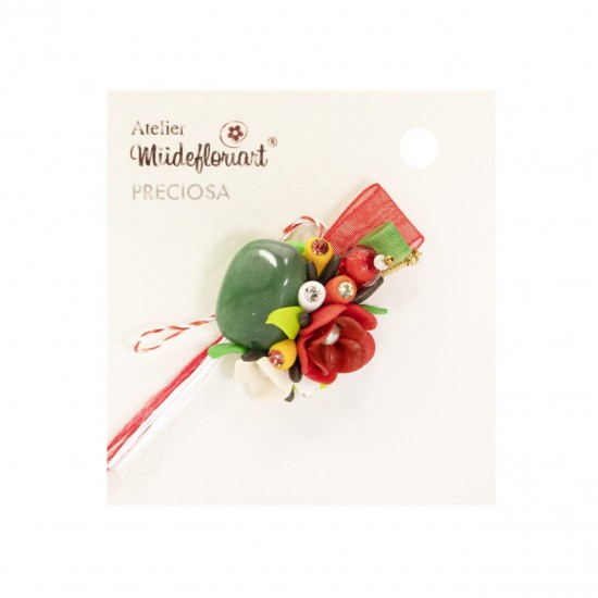 Martisor Tip Brosa Cu Piatra Semipretioasa , Mbp0004