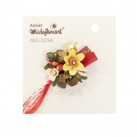 Martisor Tip Brosa Cu Piatra Semipretioasa , Mbp0007