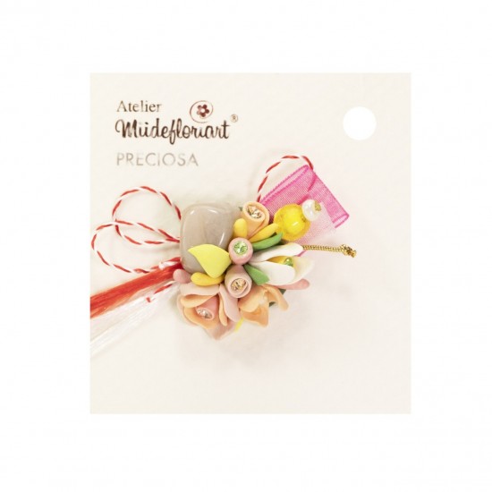 Martisor Tip Brosa Cu Piatra Semipretioasa , Mbp0008