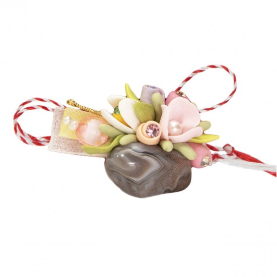 Martisor Tip Brosa Cu Piatra Semipretioasa , Mbp0011