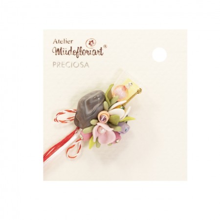 Martisor Tip Brosa Cu Piatra Semipretioasa , Mbp0011