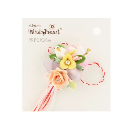 Martisor Tip Brosa Cu Piatra Semipretioasa , Mbp0014